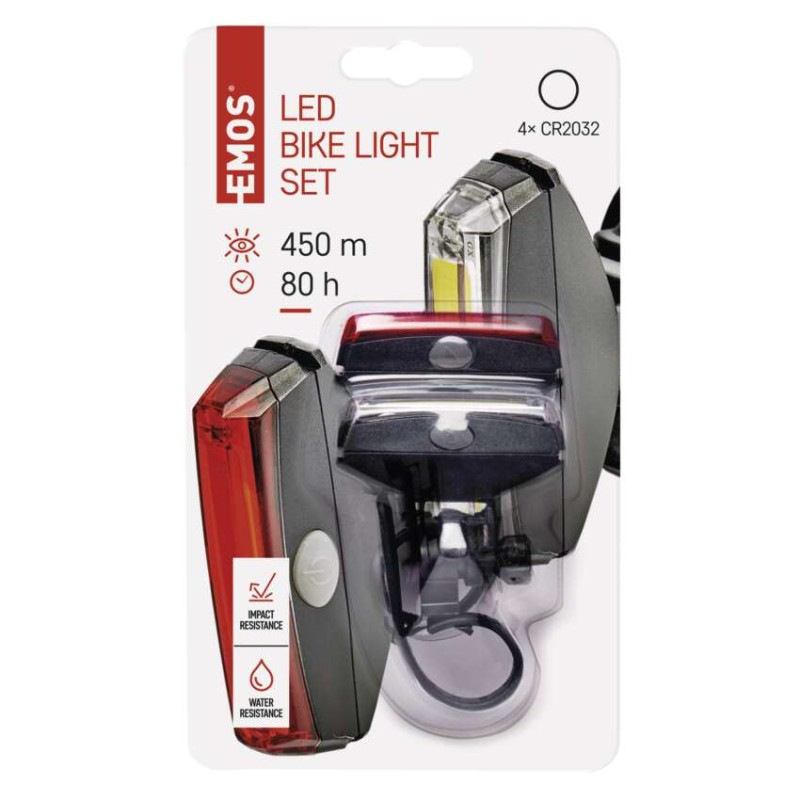 LED predné + zadné sviet. na bicykel P3922 na 2×CR2032, 22 lm 1