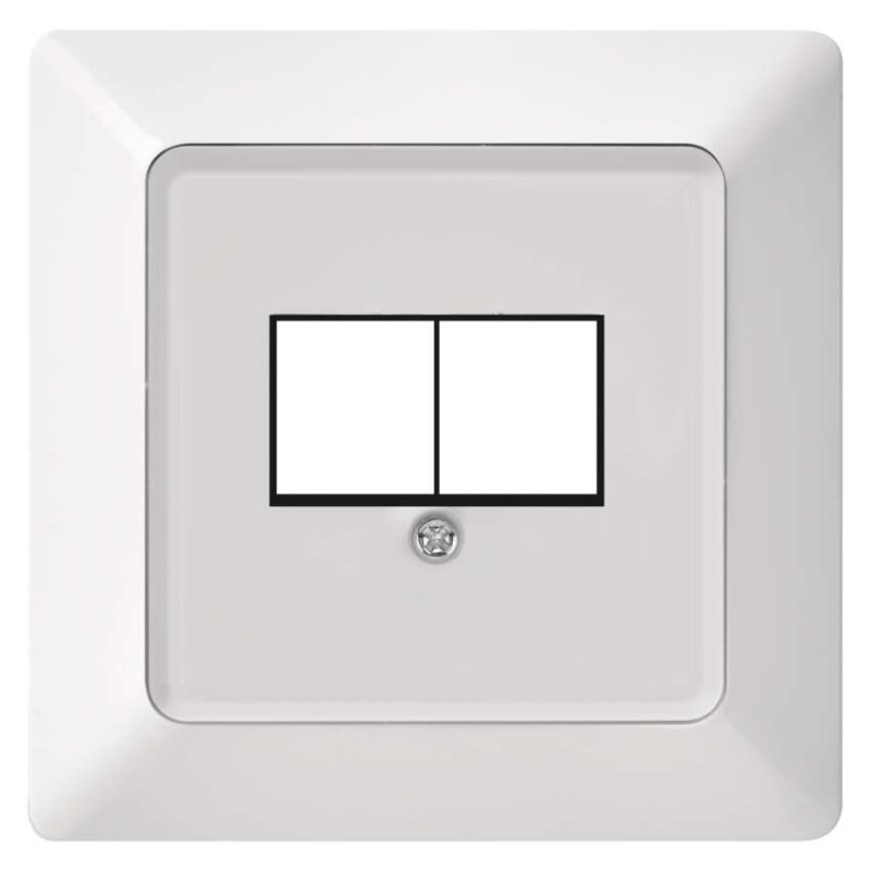 Kryt dátovej zásuvky 2xRJ45