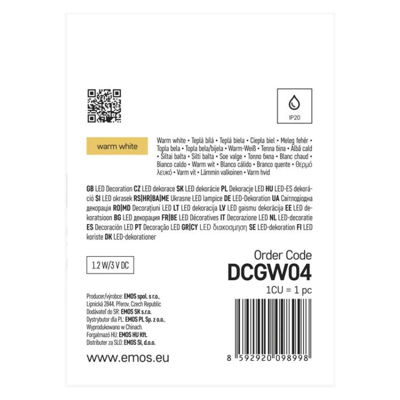 LED vianočná girlanda – šišky, 1,7 m, 2x AA, vnútorná, teplá biela 8
