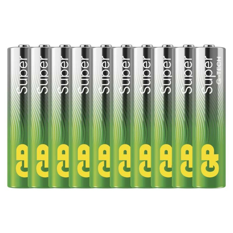 Alkalická batéria GP Super Alkaline LR03 (AAA), 10 ks