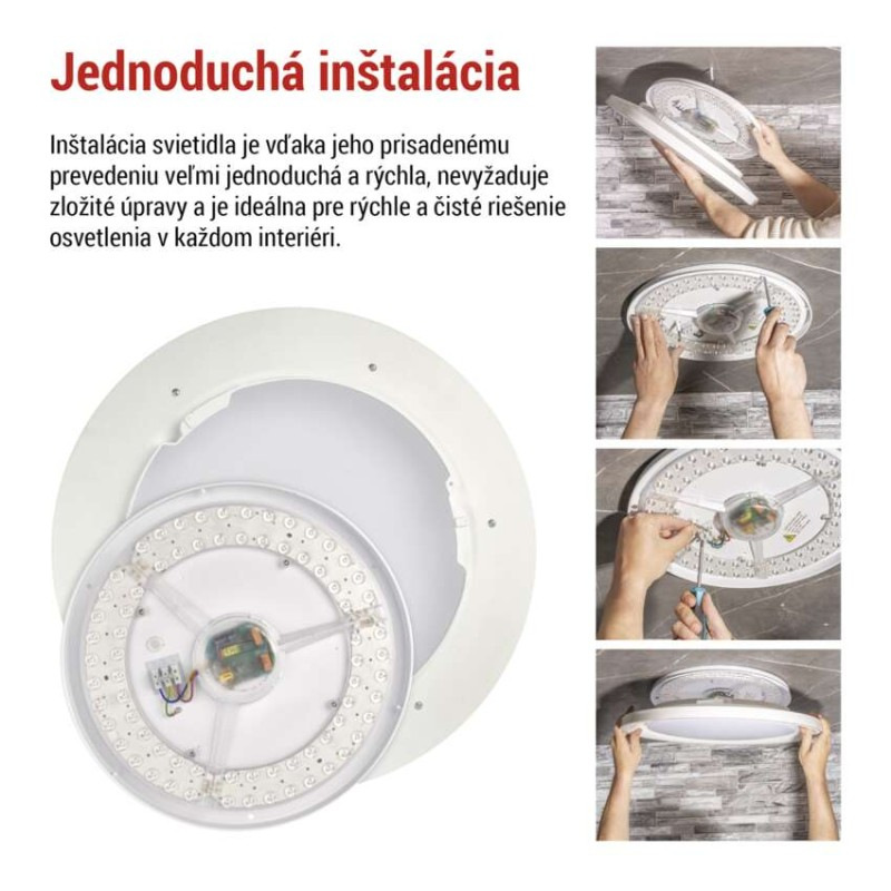 LED prisadené svietidlo REMI, kruhové 45W, stmiev.so zmenou CCT 3
