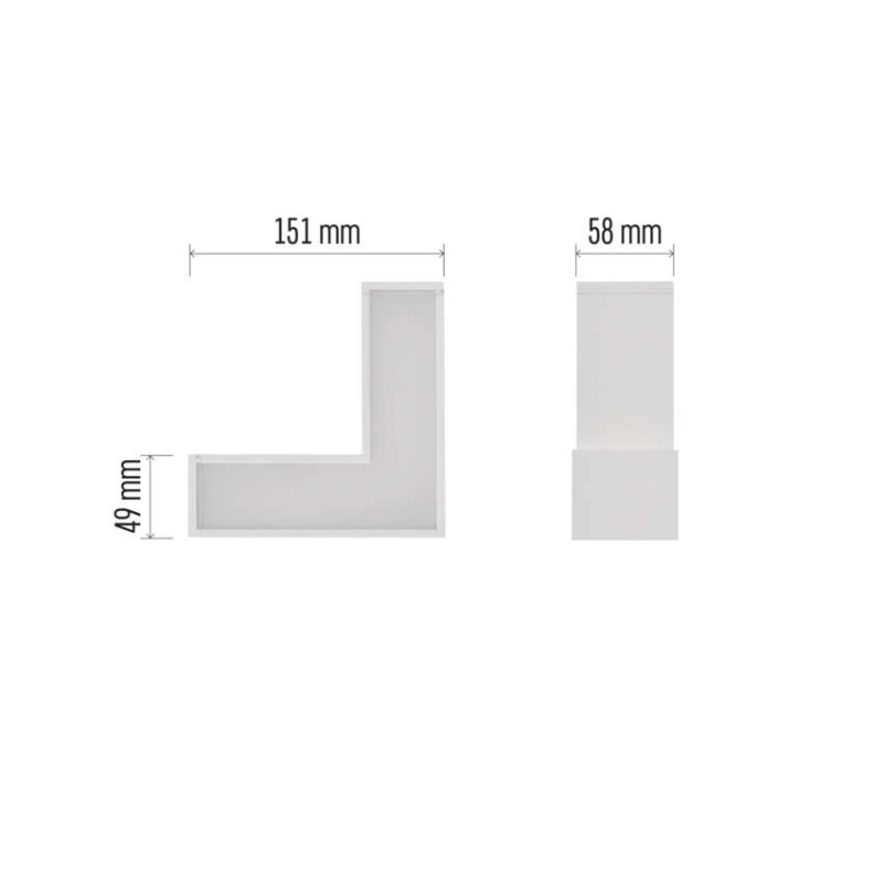 LED lineárne svietidlo ORTO LCON 8W, neutrálna biela 2