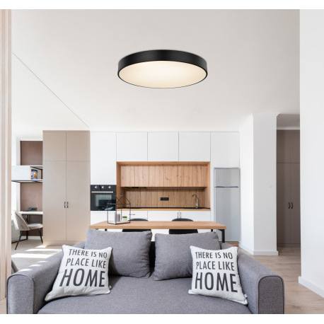 Stropné svietidlo, kov čierny, plast biely, funkcia pamäte, stmievateľné, diaľkové ovládanie, fixáci 10