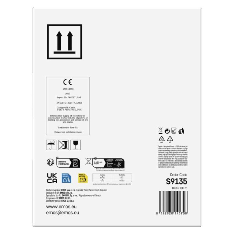 Datový kábel UTP CAT 5E PVC Basic, 100m 7