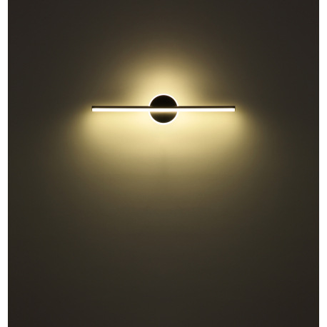 Nástenné svietidlo kov čierny matný, akryl biely, IP44, ŠxV: 608x130mm, H: 74mm, vrátane LED 10W 230 13