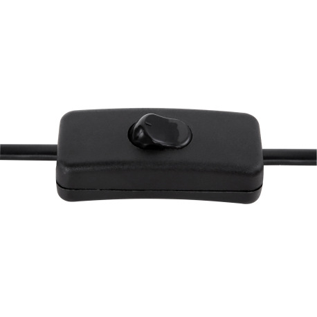 Stolová lampa, drevo hnedé, plast sivý, textil čierny, ø: 300mm, V:450mm, dĺžka kábla 1800mm, bez ži 4