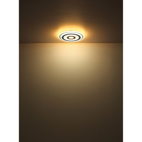 Stropné svietidlo, kov biely, akryl biely, 2 krúžky 2700K a 2 krúžky 6500K (nie je možné prepínať), 11