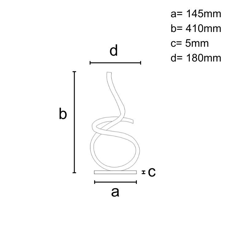LED dizajnová stolná lampa 24W - JT1307/CH 2