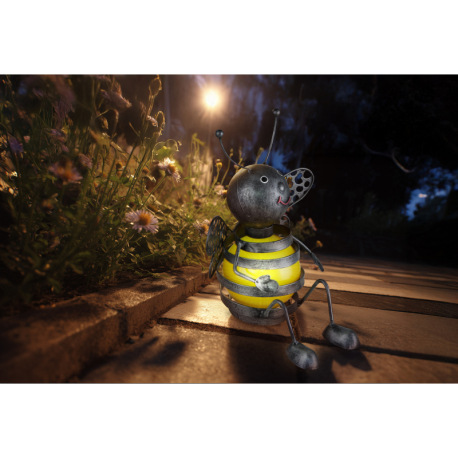 Solárne svietidlo, čierny, plast žltý, IP44, akumulátor AAA 600mAh 1,2 V, DxŠxV:215x175x250, vrátane 4