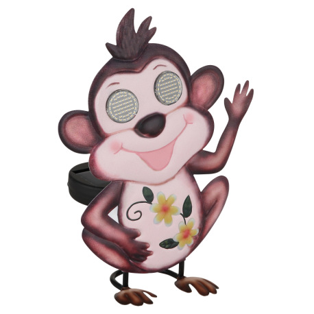 Solárne svietidlo kovové hnedé/viacfarebné matné, plast čierny matný, vypínač, batéria súčasťou bale 7