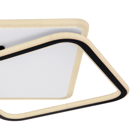 Stropné svietidlo, kov biely, kov čierny, akryl biely, vrchná časť otočná, pamäťová funkcia, nočné s 17