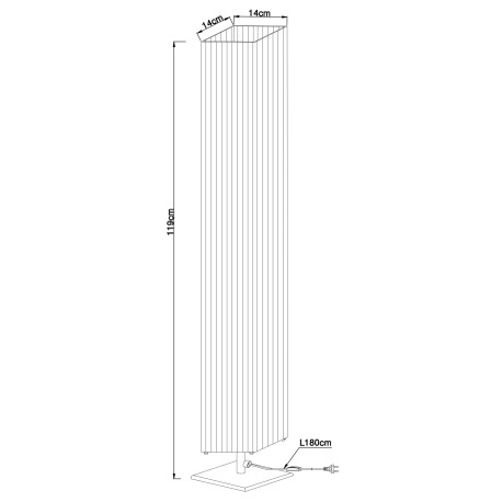 Stojanové svietidlo, chróm, textil biely, plisé, kábel 1,8m, vypínač, DxŠxV: 140x140x1190, bez žiaro 5