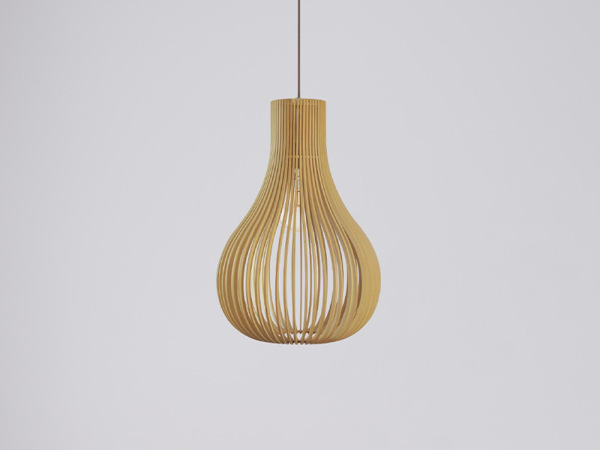 Závesný luster z masívneho dreva E27 / 310 - WRE081