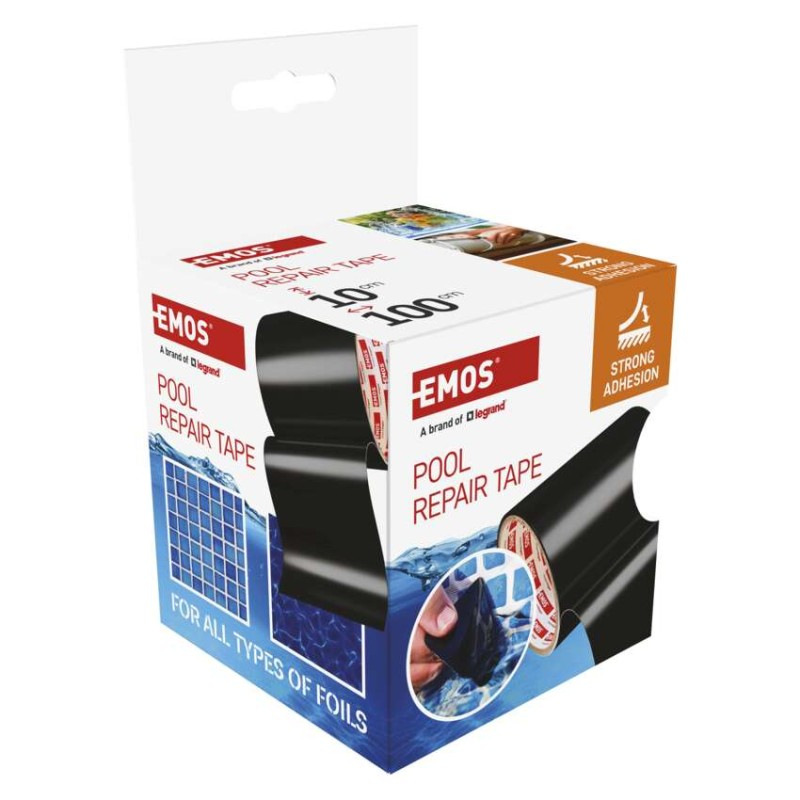 Opravná lepiaca páska na bazény, 1 m × 100 mm, čierna 8