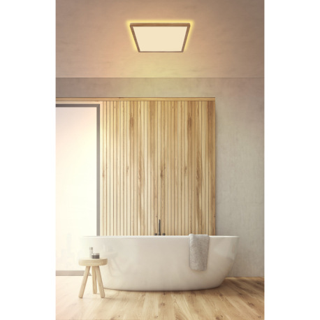 Stropné svietidlo, plast so vzhľadom dreva, plast satinovaný, biely, niekoľko úrovní cez nástenný sp 14