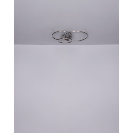 Stropné svietidlo, nikel, hliník, akryl biely, DxŠxV: 710x550x100, vrátane 1xLED 40W 230V, 4610lm zd 7