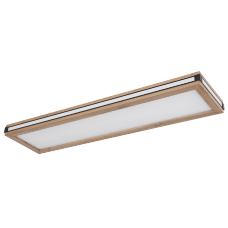 Stropné svietidlo, kov biely/čierny, MDF so vzhľadom dreva, plast biely, niekoľko úrovní cez nástenn 2