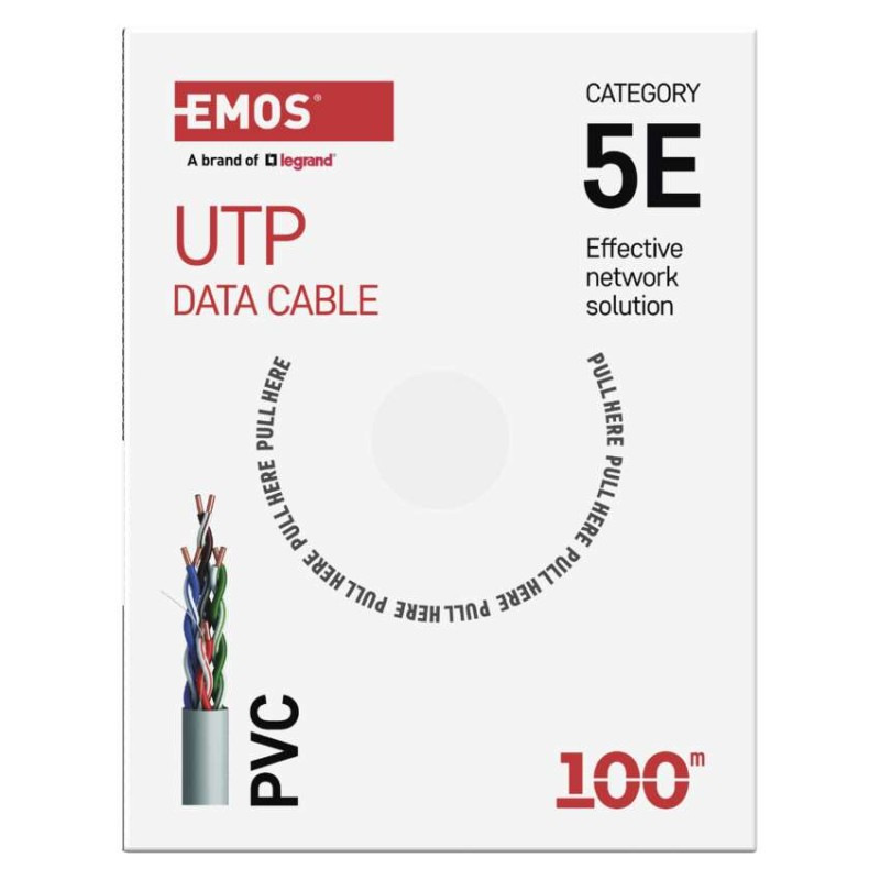 Datový kábel UTP CAT 5E PVC Basic, 100m 6