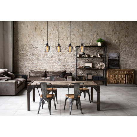 Závesné svietidlo, kov čierny, sklo dymovej farby, kábel PVC čierny, výškovo nastaviteľné, DxŠxV: 10 7