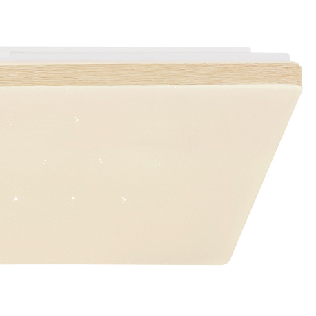 Stropné svietidlo, kov biely, plast v imitácii dreva, akryl, kompatibilné s Google Assistant a Alexa 15