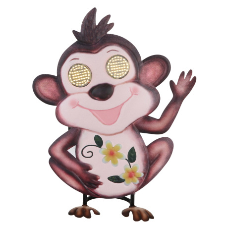 Solárne svietidlo kovové hnedé/viacfarebné matné, plast čierny matný, vypínač, batéria súčasťou bale 3