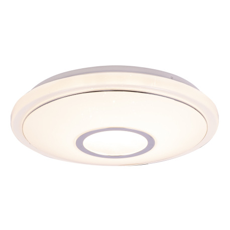 Stropné svietidlo, kov biely, akryl biely, trblietavý efekt, prepínateľné cez nástenný spínač, fixác 9