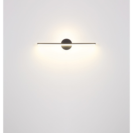 Nástenné svietidlo kov čierny matný, akryl biely, IP44, ŠxV: 608x130mm, H: 74mm, vrátane LED 10W 230 14