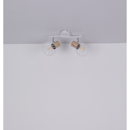 Nástenné svietidlo, kov biely, kov vo farbe imitujúcej drevo, kov biely, chróm, DxŠxV:296x230x185, b 9