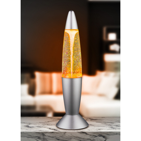 Dekoratívne svietidlo, plast sivý a priehľadný, prevádzka s batériou alebo adaptérom, vypínač, zmena 3