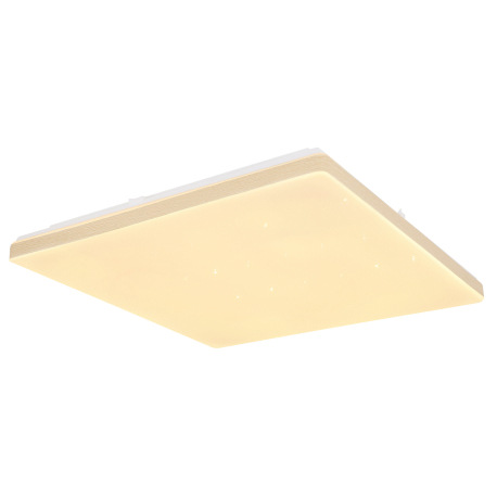 Stropné svietidlo, kov biely, plast v imitácii dreva, akryl, kompatibilné s Google Assistant a Alexa 6