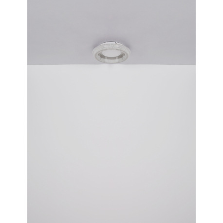 Stropné svietidlo, matný biely kov, číre akrylové krištále, akryl biely, kov nikel matný, niekoľko ú 8