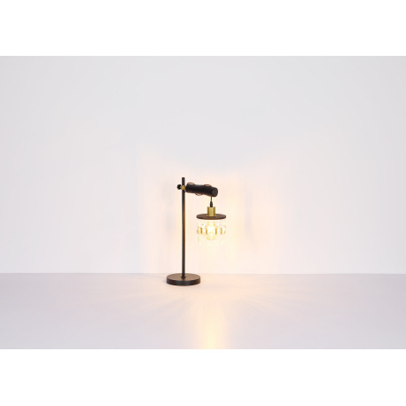 Závesné svietidlo, mosadz, drevo čierne, sklenené krištále, textilný kábel hnedý, nastaviteľná výška 20