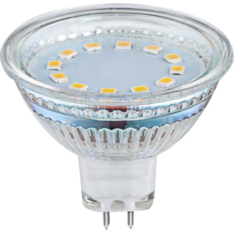LED žiarovka, chróm, Ø50, V:48, 1xMR16 GU5,3 2W 12V, 200lm, 3000K.