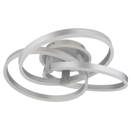 Stropné svietidlo, brúsený hliník, kov sivý mat, akryl biely mat, stmievateľné, niekoľko úrovní pomo 2