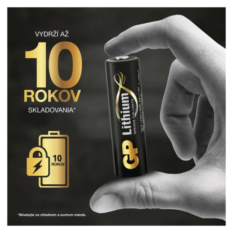 Lítiová batéria GP FR6 (AA), 2 ks 4