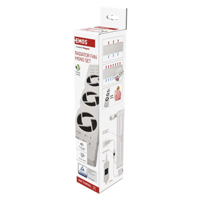 Ventilátor pod radiátor MONO, biely 13