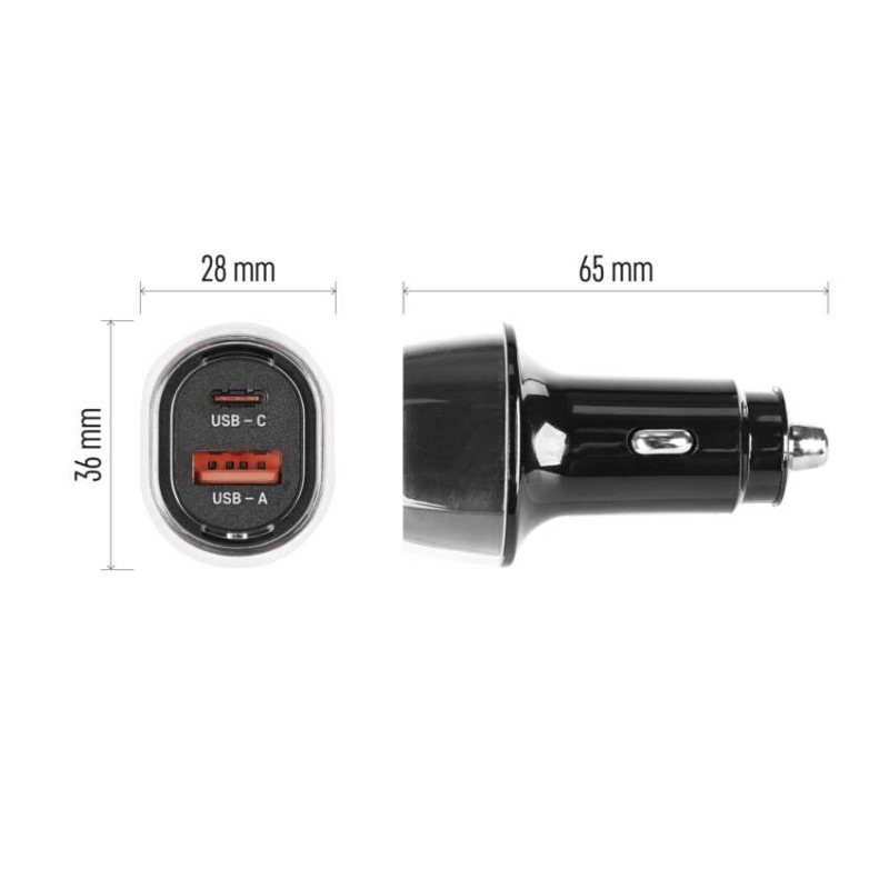 USB adaptér do auta PD/QC 48 W 9