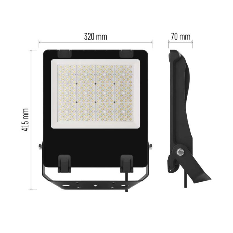 LED reflektor AVENO čierny, 150W neutrálna biela 4