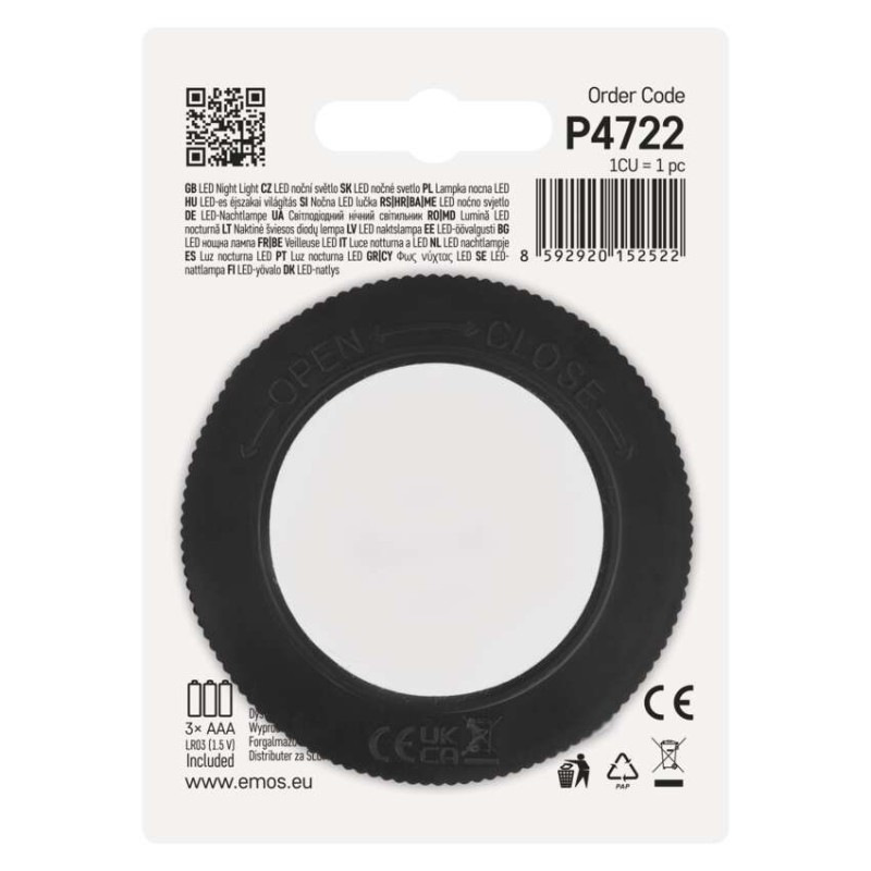 LED nočné svetlo P4722 na 3× AAA, 10 ks, display box 3