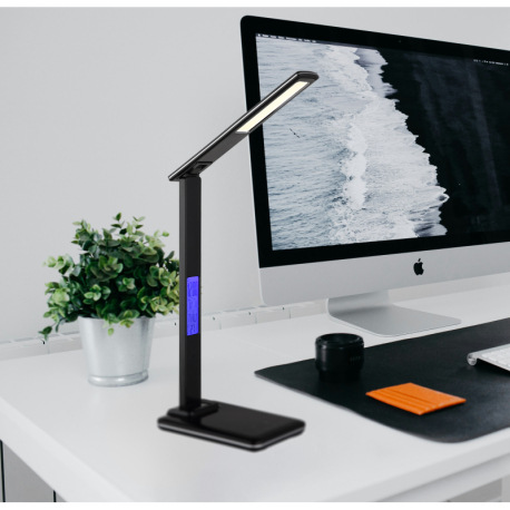Stolové svietidlo, plast čierny, dotykové zapnutie/vypnutie, dotykový spínač plynulý, vrátane USB ká 2