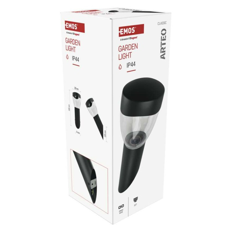 Záhradné nástenné svietidlo ARTEO, 12 x 12 x 33 cm, 1 x E27, 15 W 13