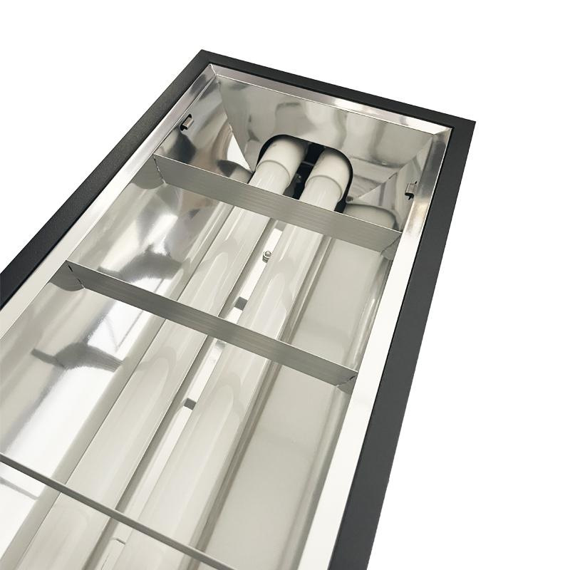 Čierne žiarivkové prisadené svietidlo na 2 x T8 ( 120cm LED trubica ) - TL302B 8