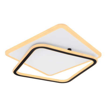 Stropné svietidlo, kov biely, kov čierny, akryl biely, vrchná časť otočná, pamäťová funkcia, nočné s 6