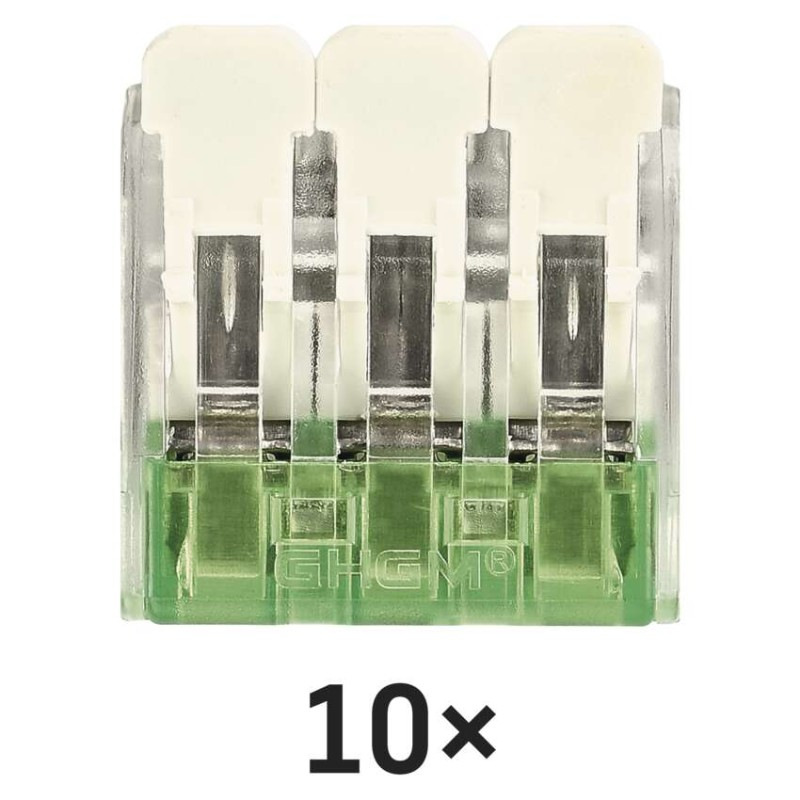 Páčková spojovacia svorka 3× 0,2–4 mm2, 10 ks 2