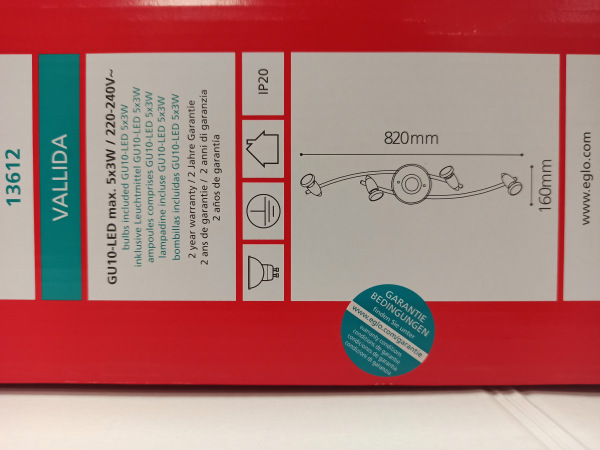 SVIETIDLO 13612 VALLIDA 3