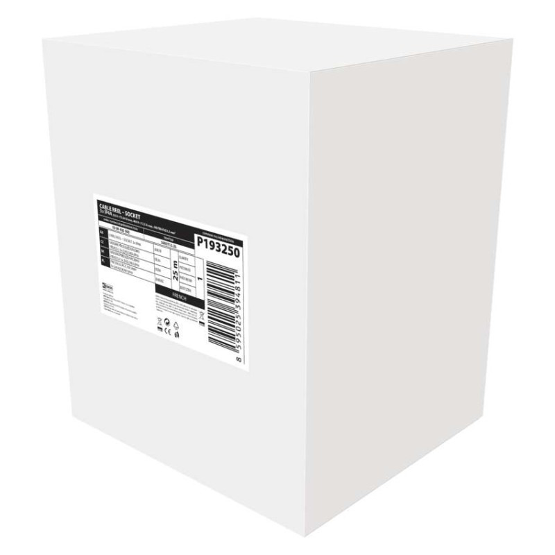 Vonkajší predlžovací kábel na bubne 25 m / 3 zásuvky / čierny / guma / 230V/400V / 1,5 mm2 1