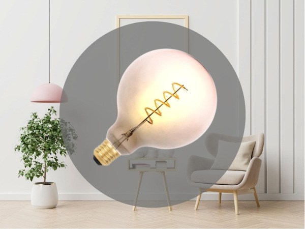 LED dekoratívna žiarovka / filament SPIRAL 4W GREY - PINK - G125 / E27 / 2000K - ZSF123 6