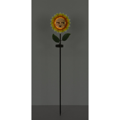 Solárne svietidlo, kov čierny/zelený/žltý matný, plast čierny matný, vypínač, batéria súčasťou balen 12