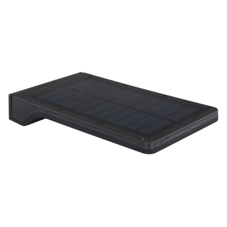 Solárne svietidlo, plast čierny/priehľadný/biely, vypínač, aku. CR18650 1500mAh 3.7V, senzor, IP44, 4