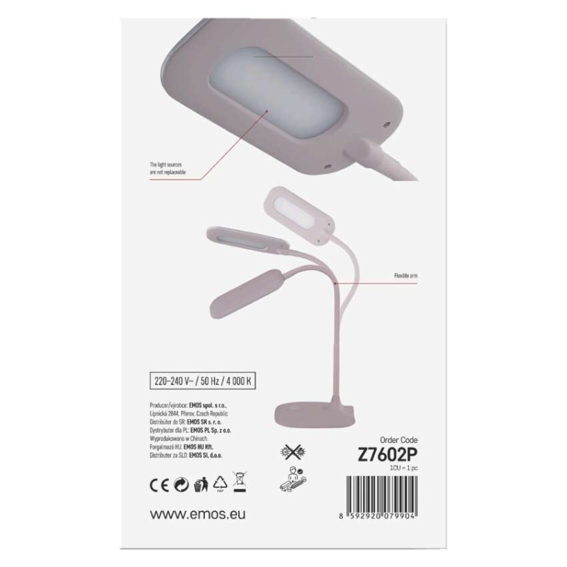 LED stolná lampa STELLA, ružová 10